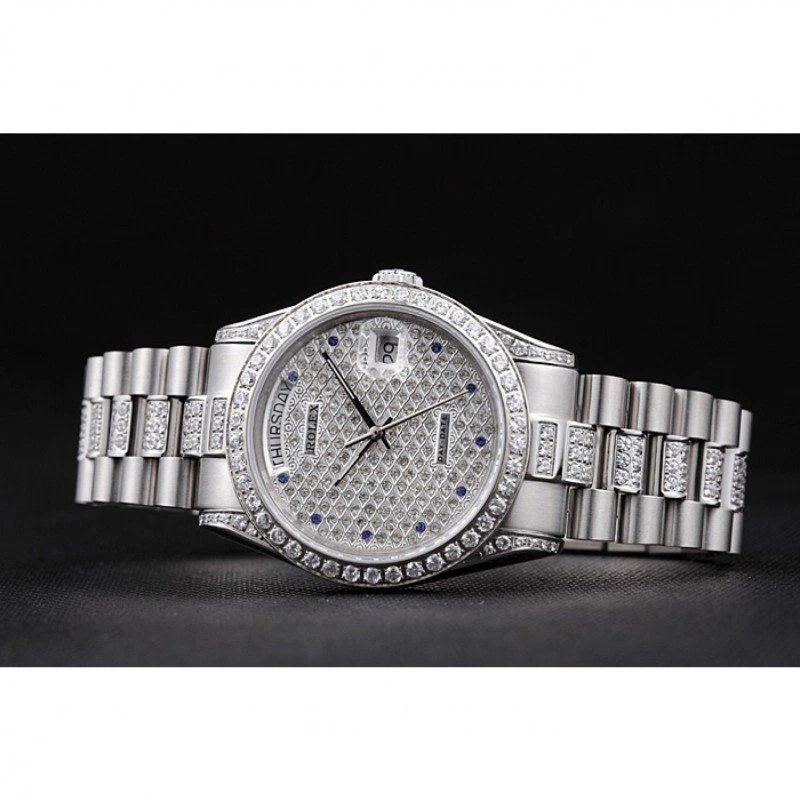 Superclone Day-Date Zifferblatt mit Diamantbesatz 621612 Designdetail
