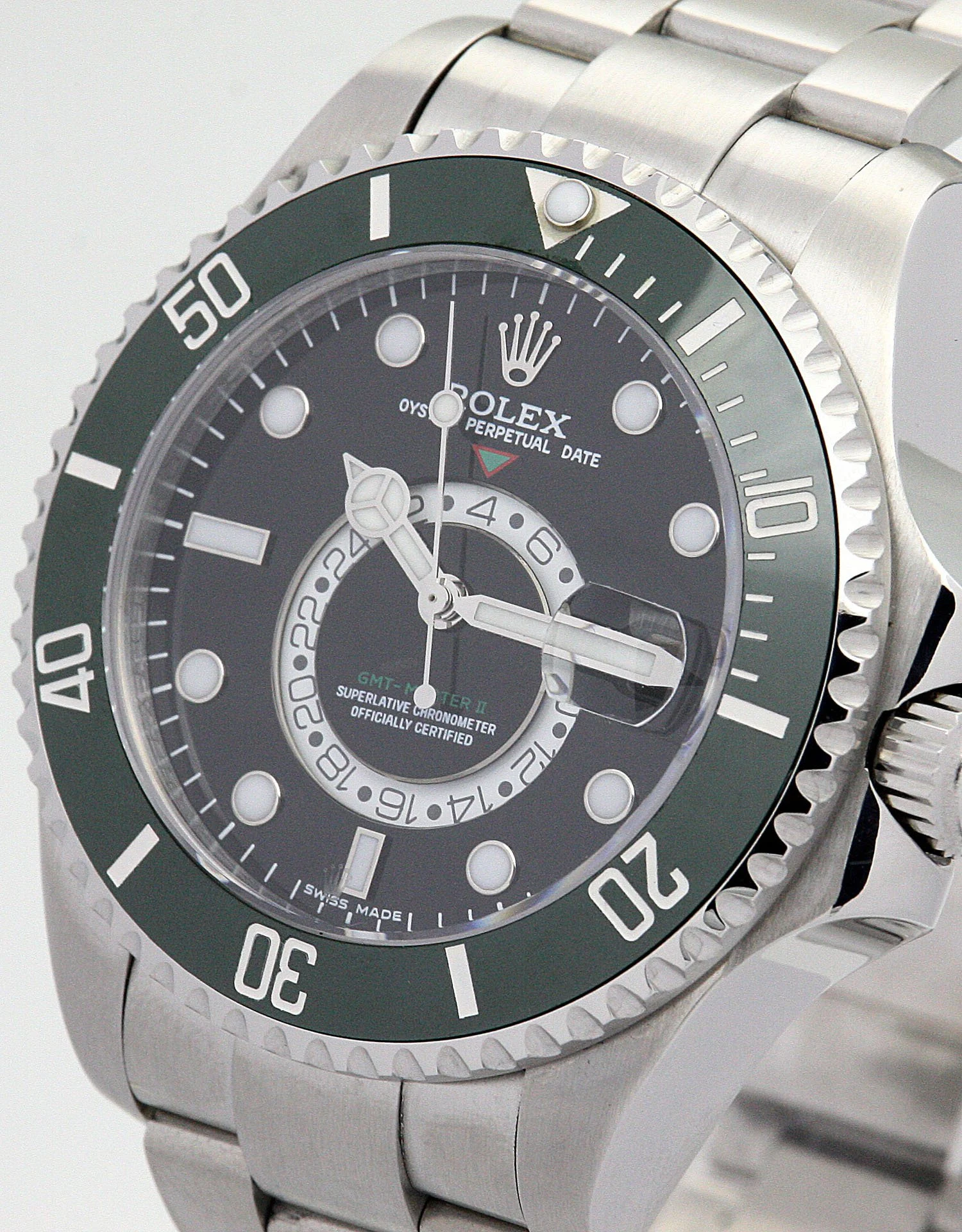 GMT-Master schwarzes Zifferblatt 16720-4 Schrägansicht