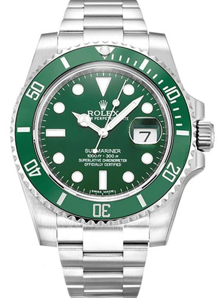 Submariner grünes Zifferblatt 116610LV "Hulk"