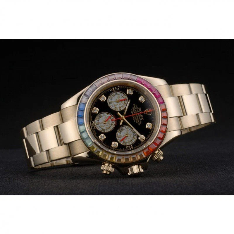 Daytona schwarzes Zifferblatt 80251 Nahaufnahme
