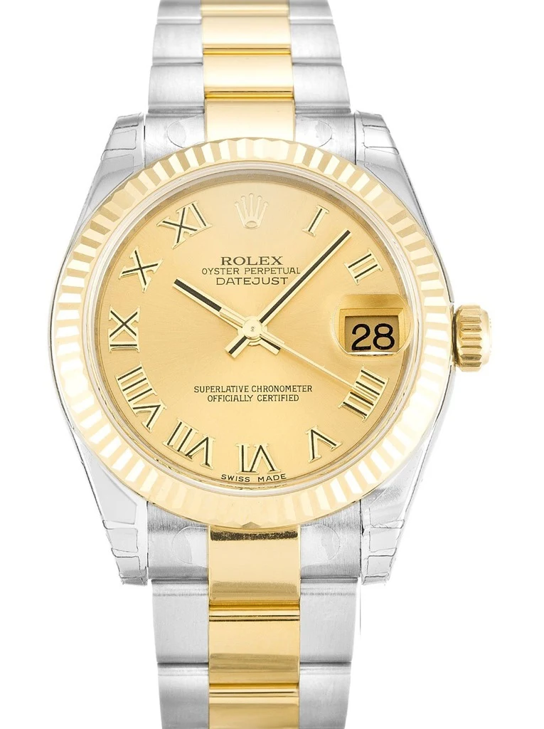 Lady-Datejust champagnerfarbenes Zifferblatt 178273-2