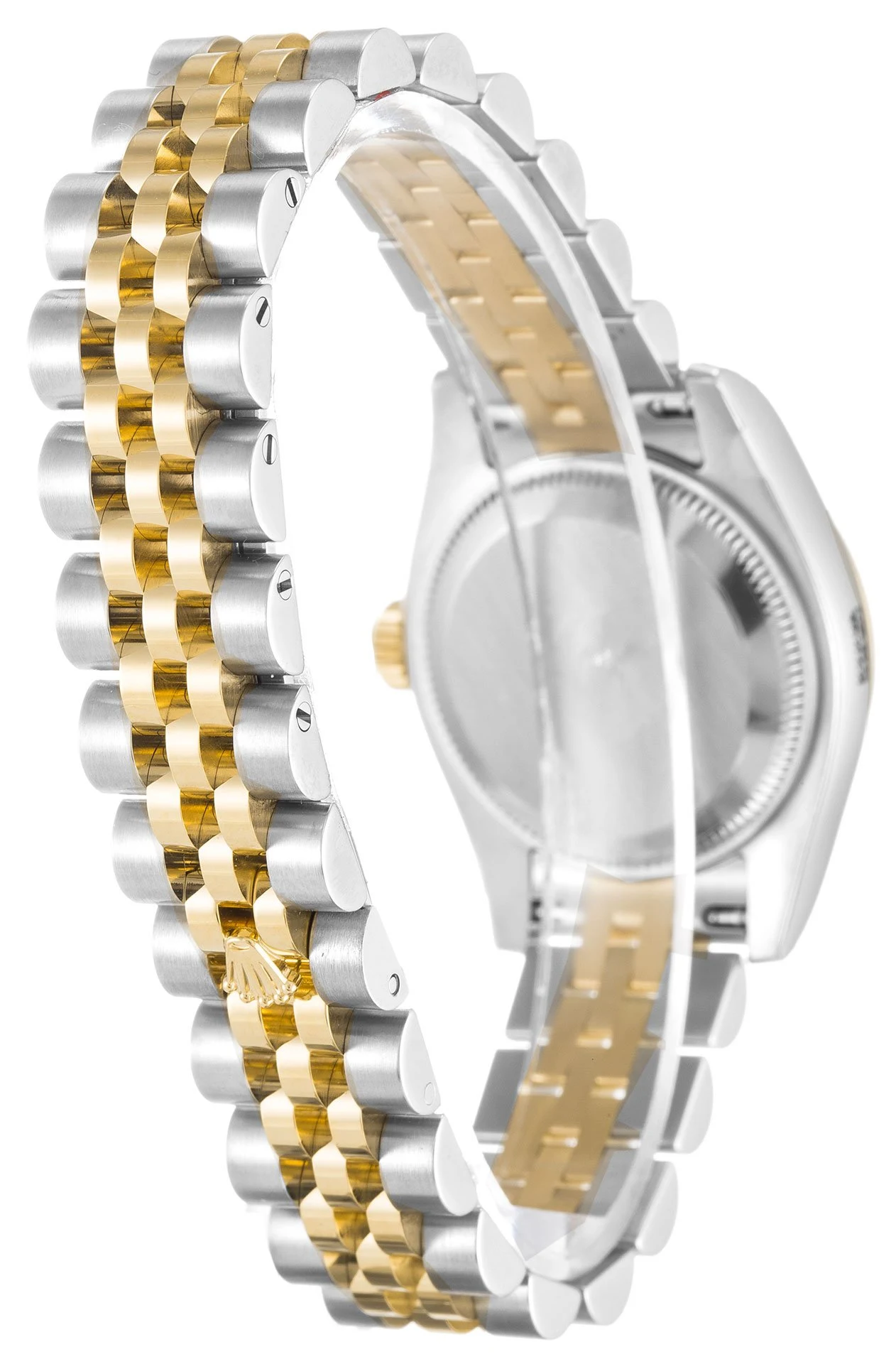 Lady-Datejust champagnerfarbenes Zifferblatt 179173-2 Schrägansicht