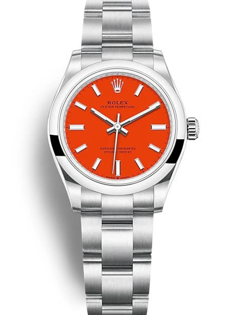 Oyster Perpetual Lady korallenrotes Zifferblatt 277200