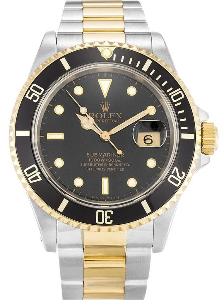 Submariner schwarzes Zifferblatt 16613