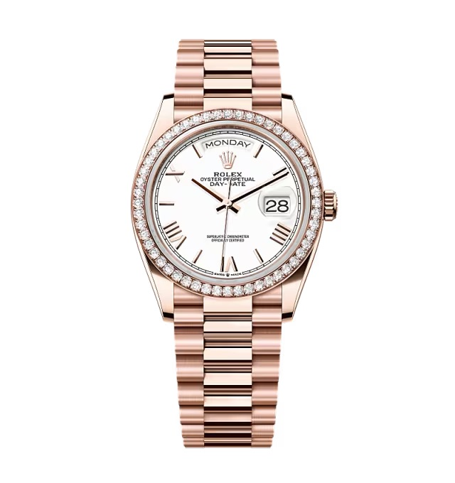 Rolex Day-Date weißes Zifferblatt 128345rbr-0070 36 mm – Superclone