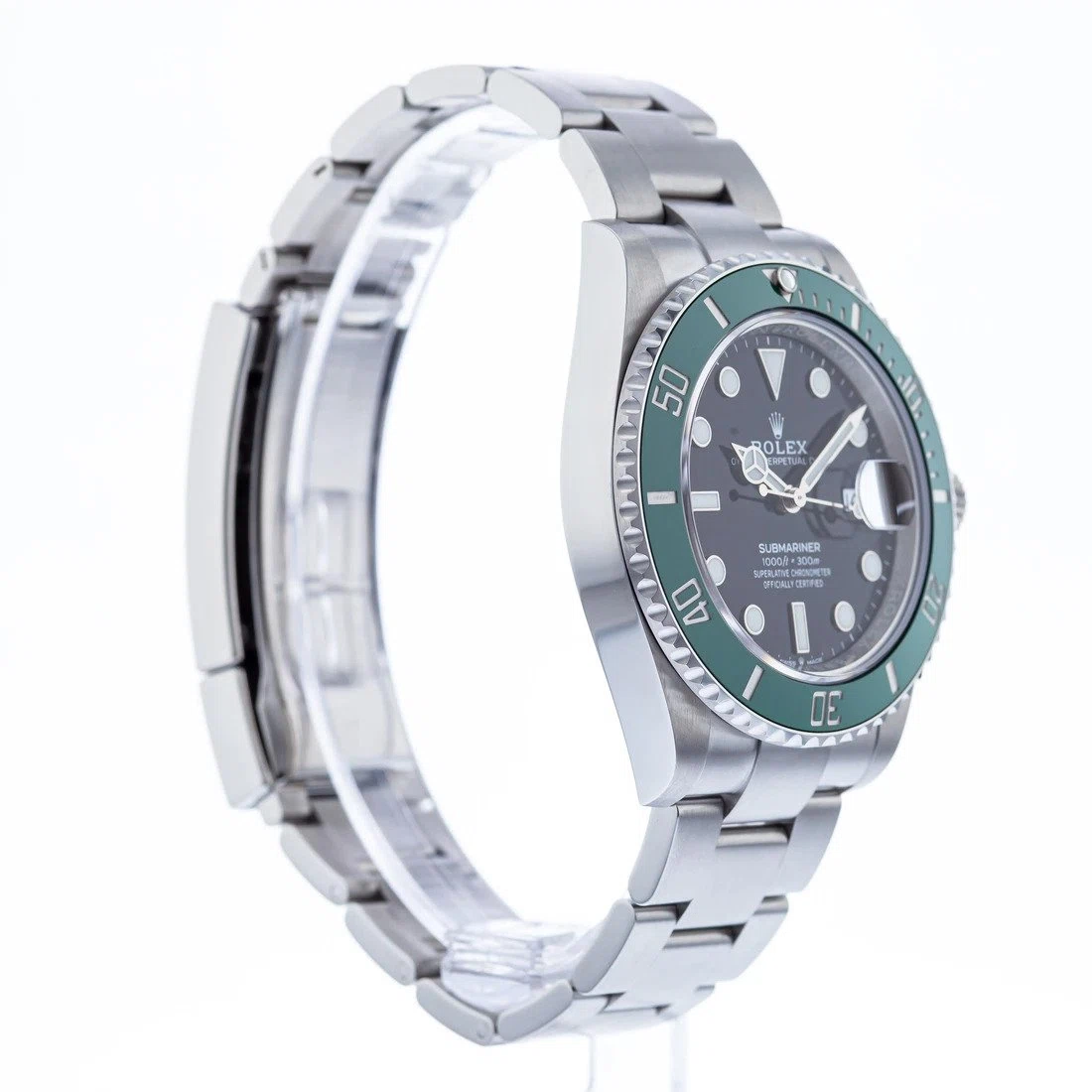 Submariner schwarzes Zifferblatt 126610LV "Starbucks" Detailansicht