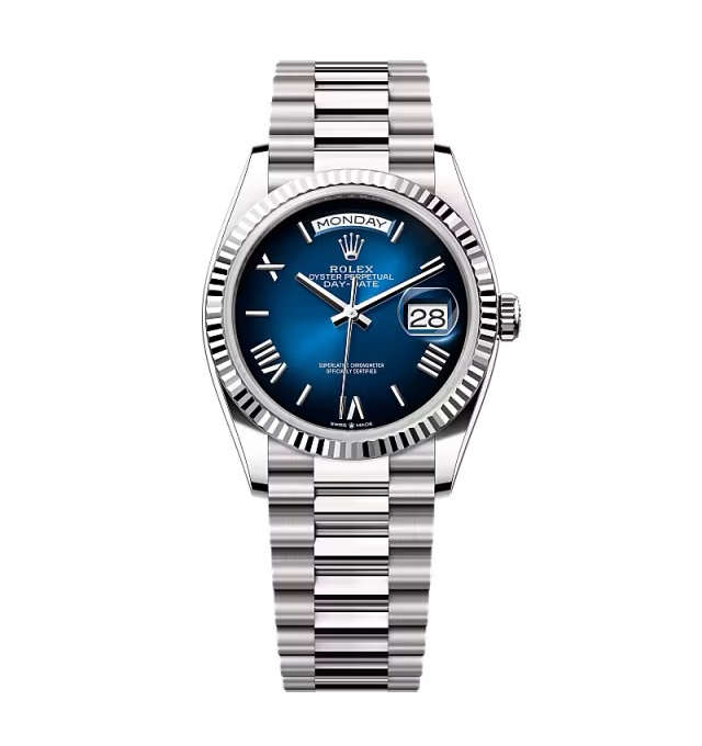 Rolex Day-Date Blau Ombré Zifferblatt 128239-0063 36 mm – Superclone