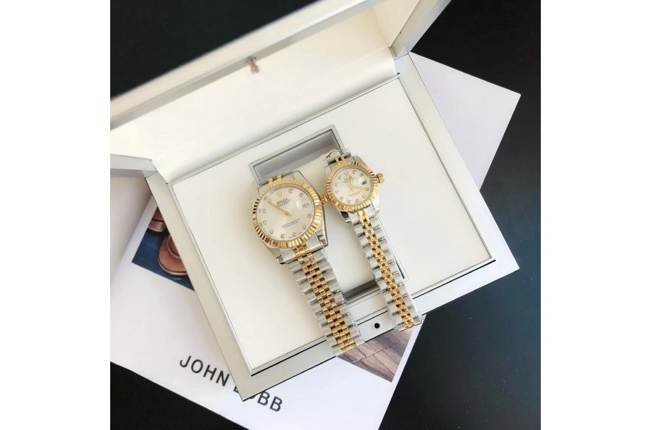 Datejust Roségold/Edelstahl Jubilee Silber/Diamantindizes Alternate Angle