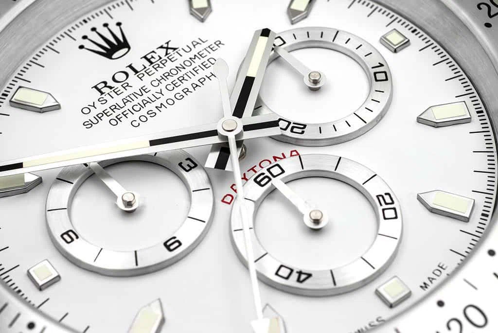 Wanduhr – DAYTONA Silber Nahaufnahme