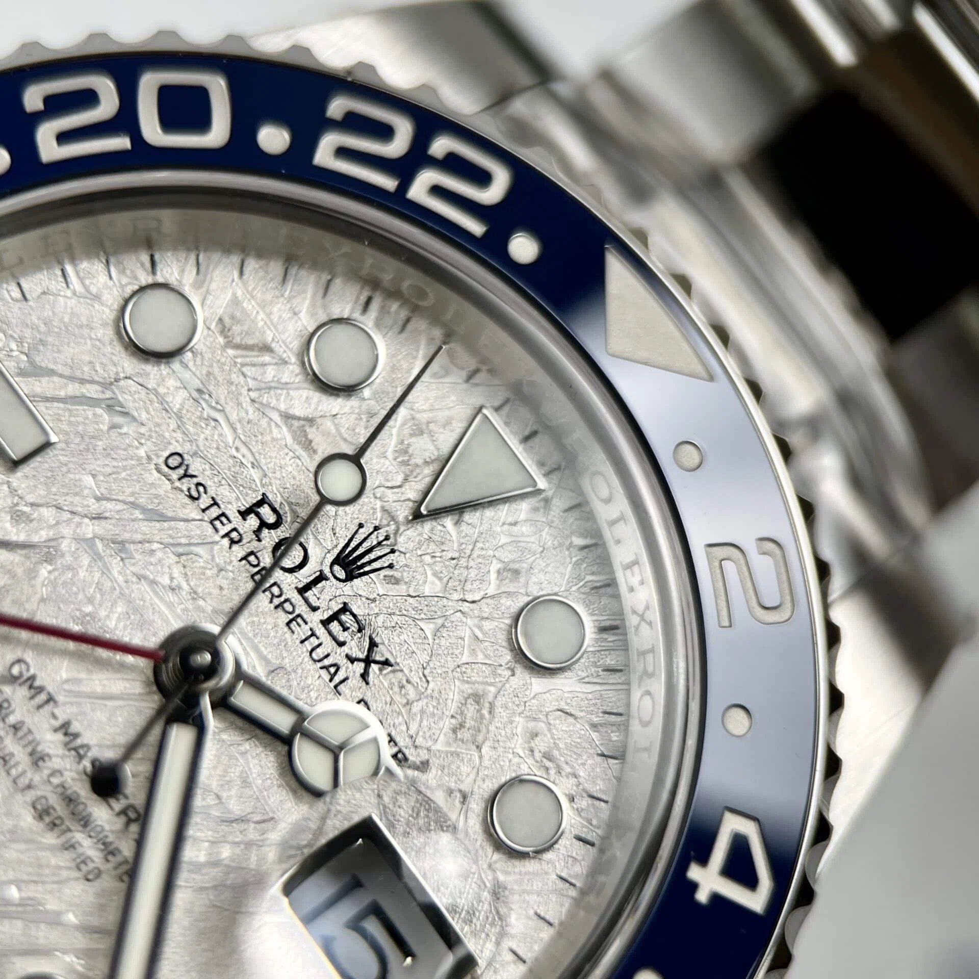 Superclone GMT-Master II Meteorit-Zifferblatt 126719BLRO "Superman" Oyster Profilansicht