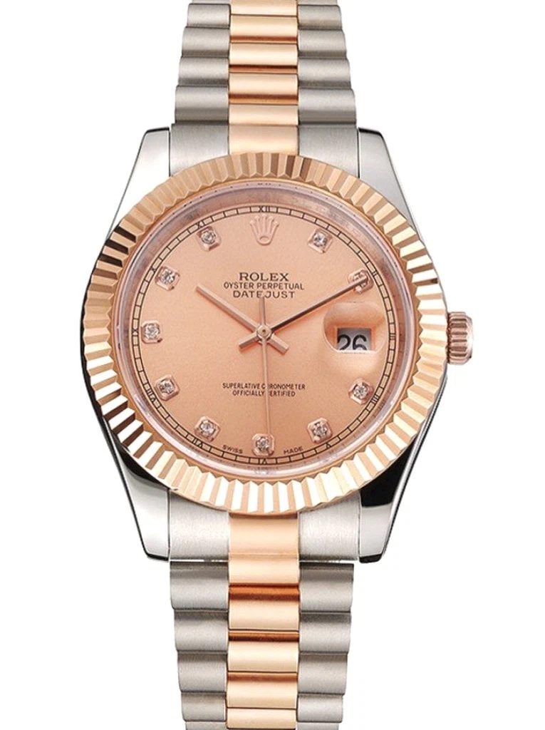 Superclone Datejust roségoldfarbenes Zifferblatt REP016816