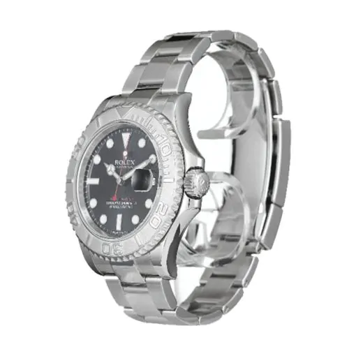 Yacht-Master schwarzes Zifferblatt 116622 Schrägansicht