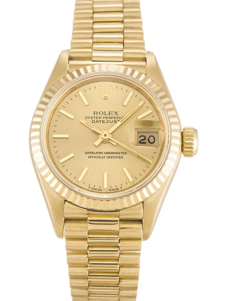 Lady-Datejust champagnerfarbenes Zifferblatt 69178
