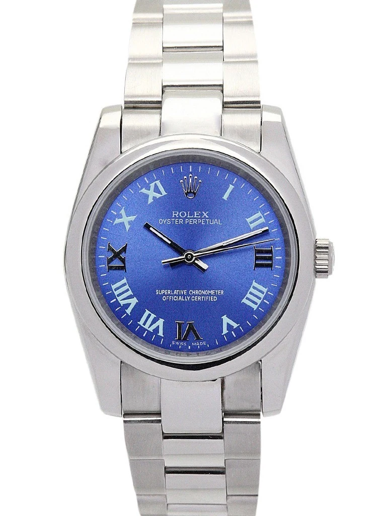 Oyster Perpetual Lady blaues Zifferblatt 177200