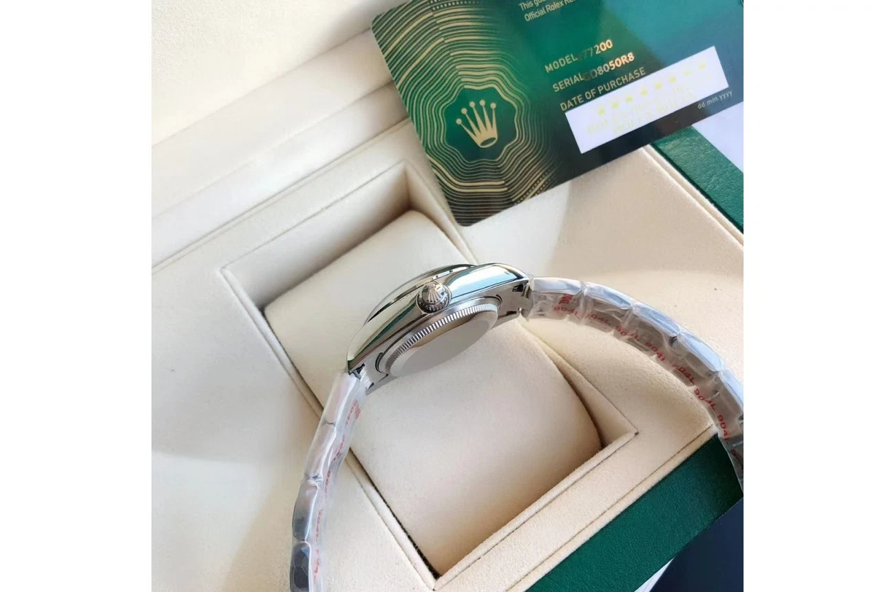 Oyster Perpetual Edelstahl/Edelstahl Tiffany Blau/Stabindizes Alternate Angle