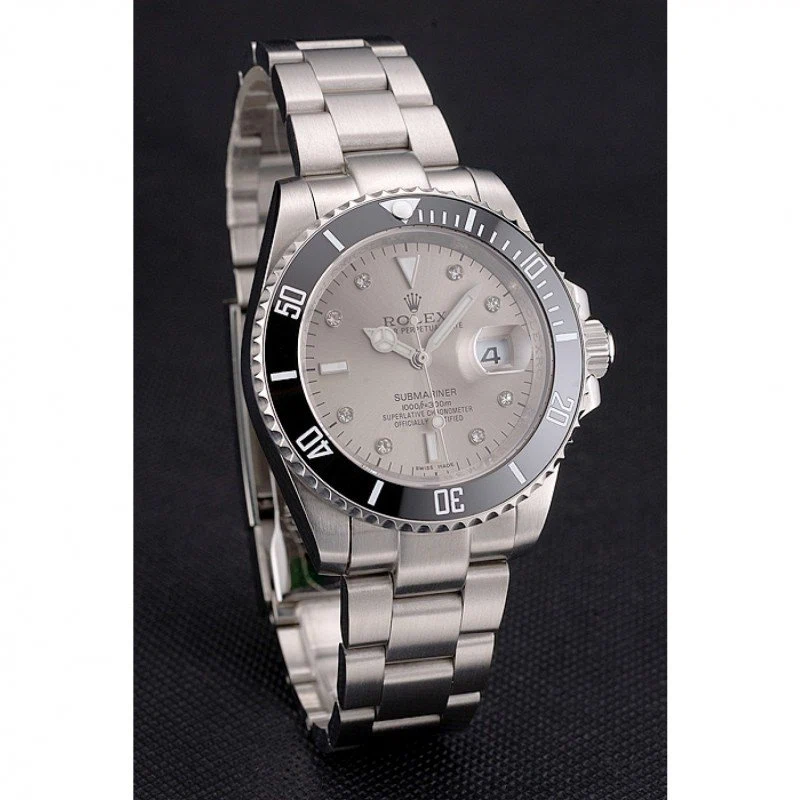 Superclone Submariner silberfarbenes Zifferblatt PR16233S Schrägansicht