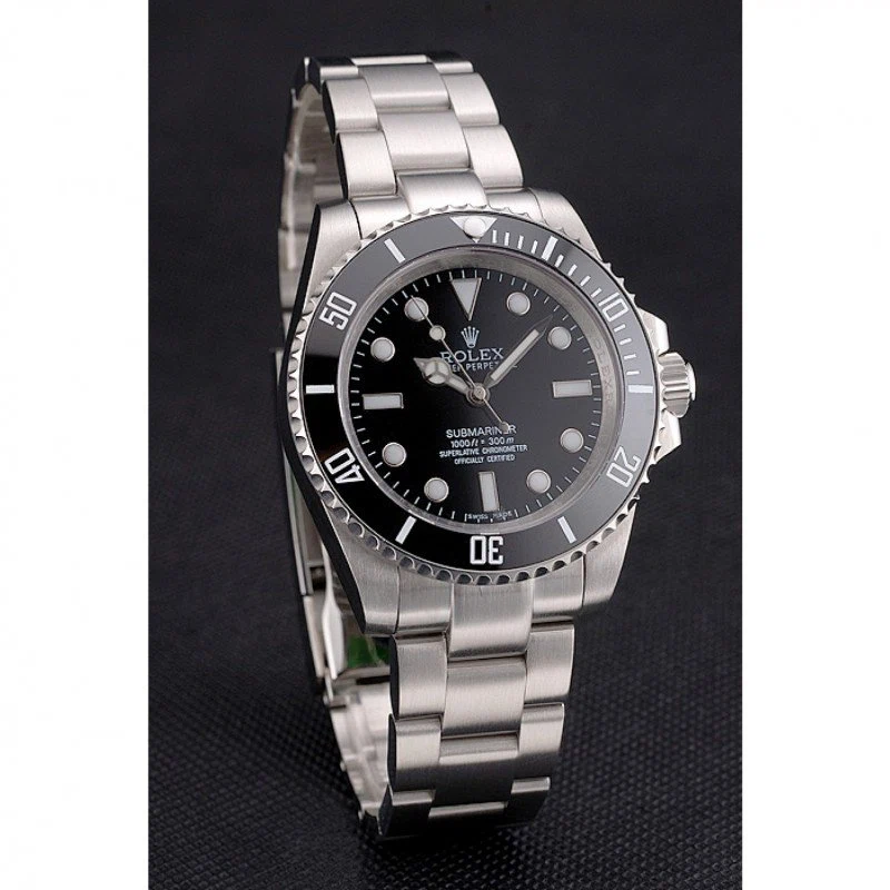 Superclone Submariner schwarzes Zifferblatt 114060 Schrägansicht