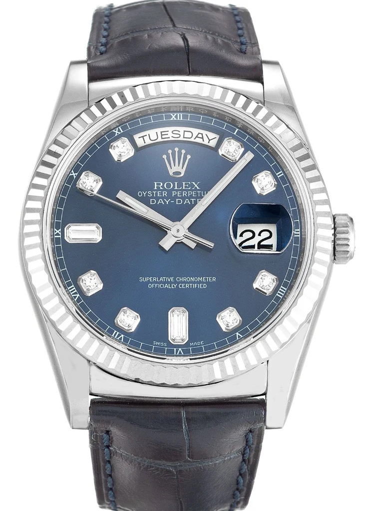 Day-Date blaues Zifferblatt 118139