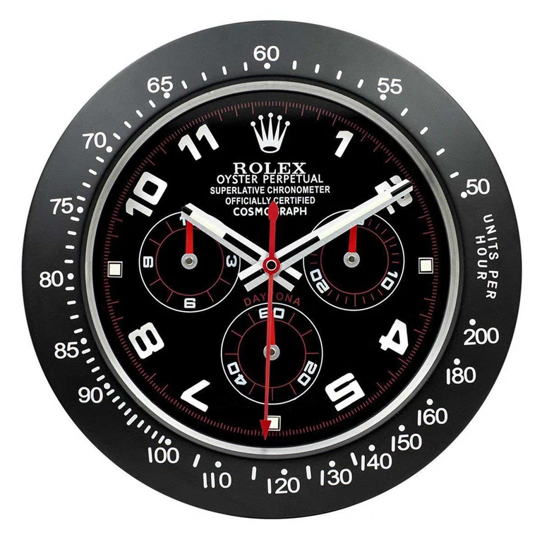 Wanduhr – DAYTONA Schwarz/Rot