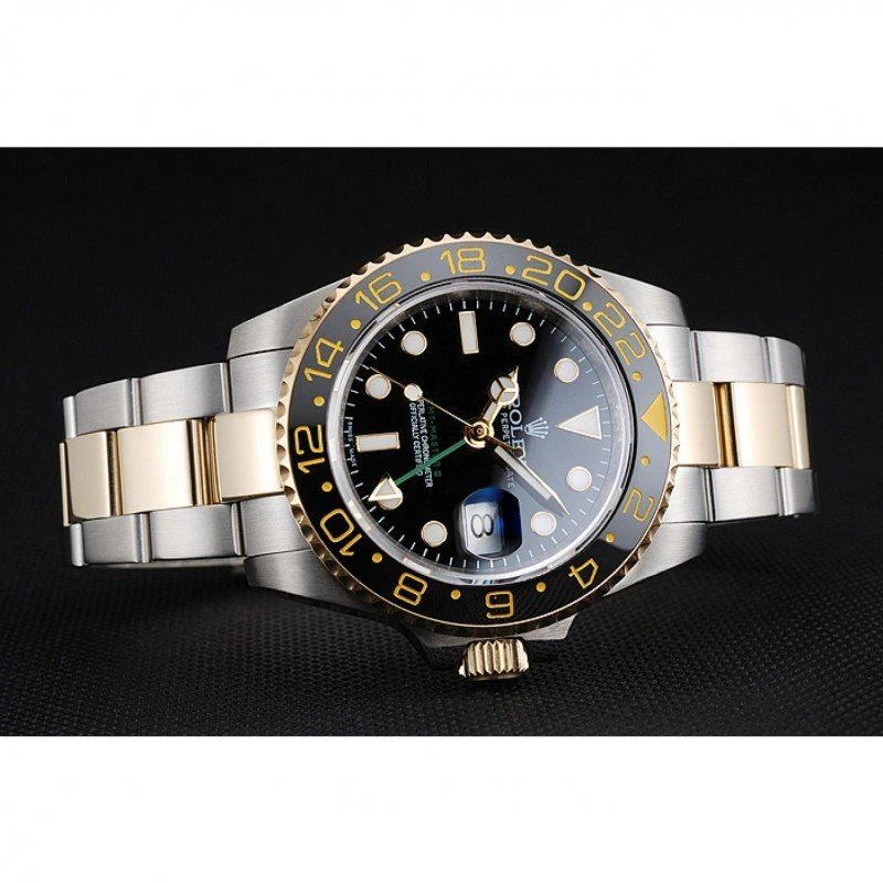 Superclone GMT-Master II schwarzes Zifferblatt 80295 Nahaufnahme