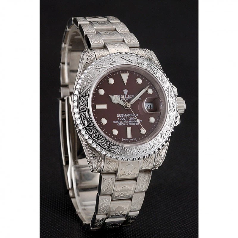 Superclone Submariner braunes Zifferblatt 1454092 Schrägansicht