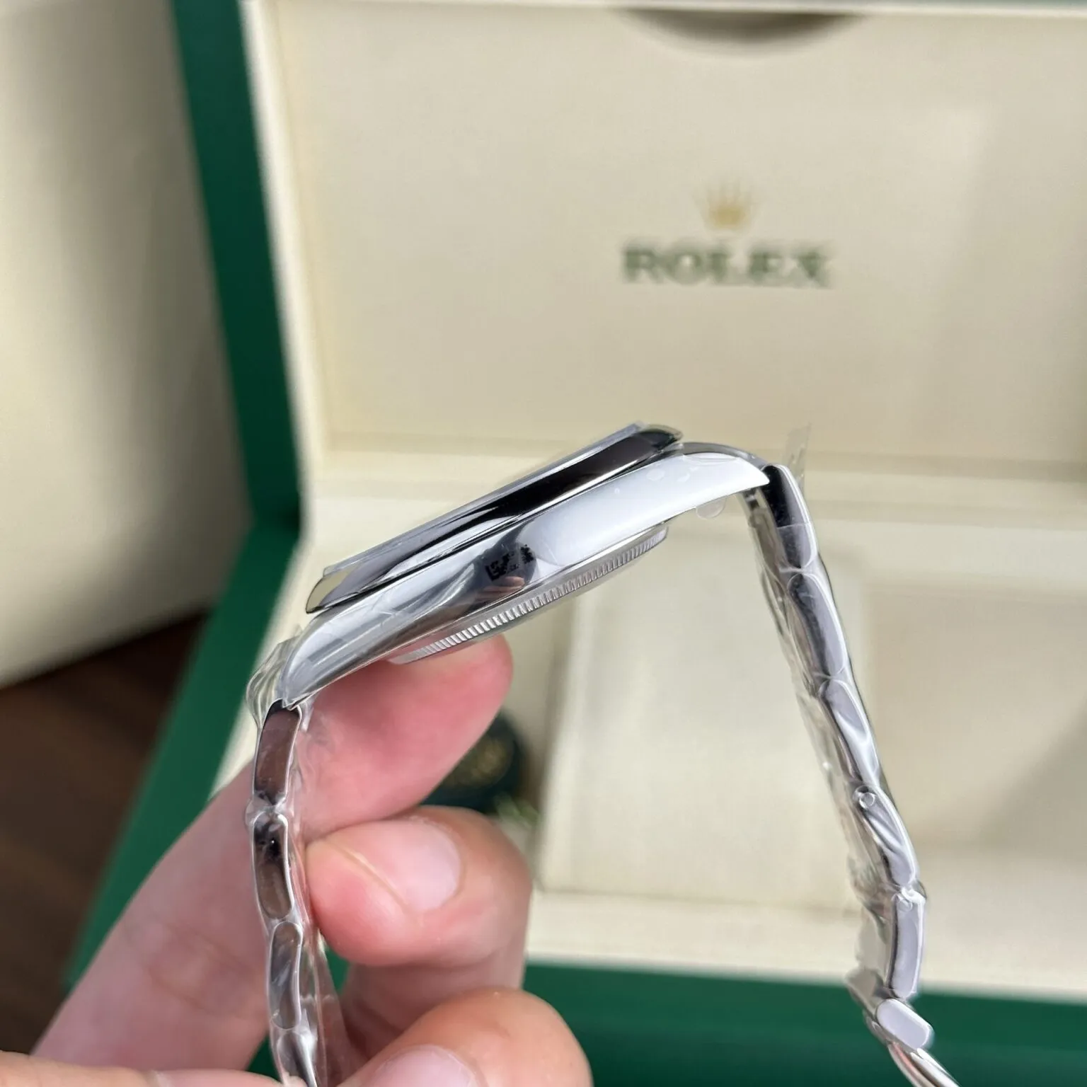Oyster Perpetual blaues Zifferblatt Oyster Armband