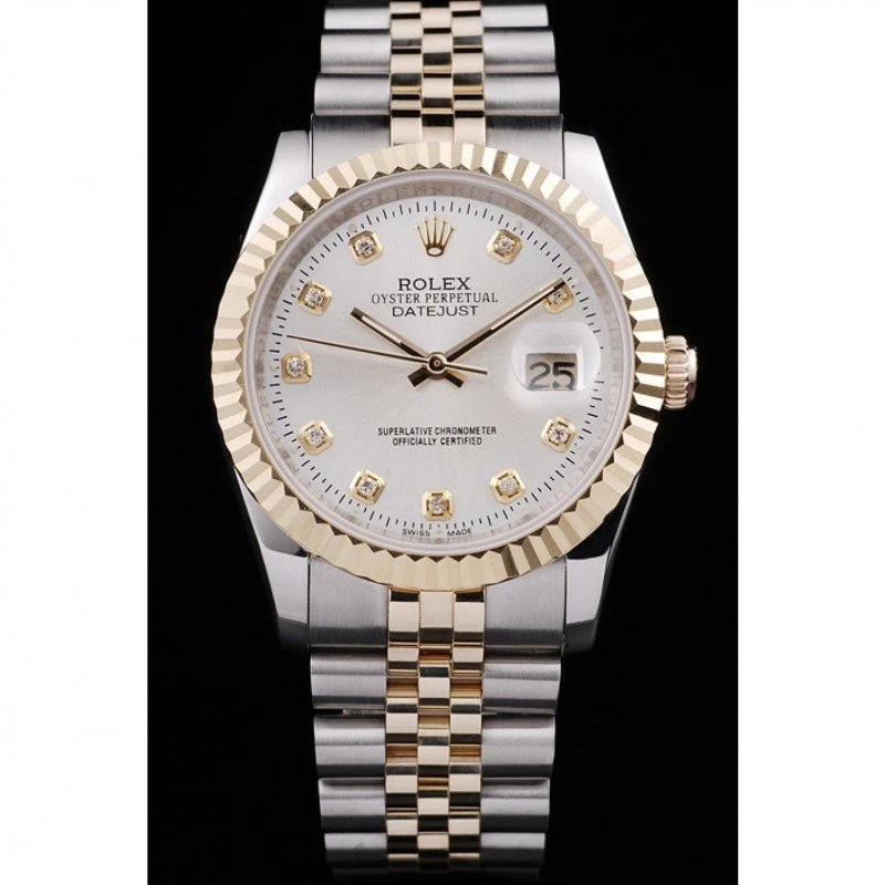 Superclone Datejust weißes Zifferblatt SRL10 Perspektivansicht
