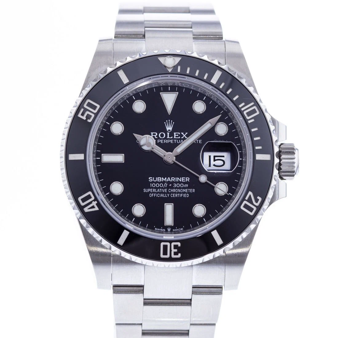 Submariner schwarzes Zifferblatt 126610LN Perspektivansicht