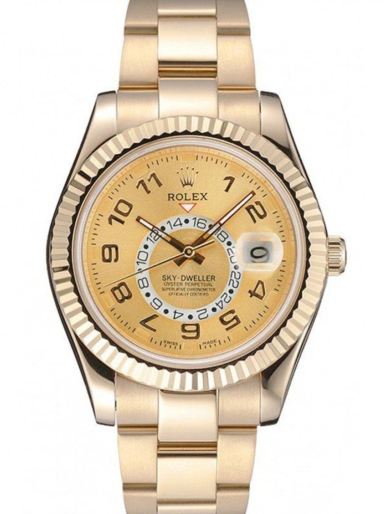 Sky-Dweller goldfarbenes Zifferblatt 80243
