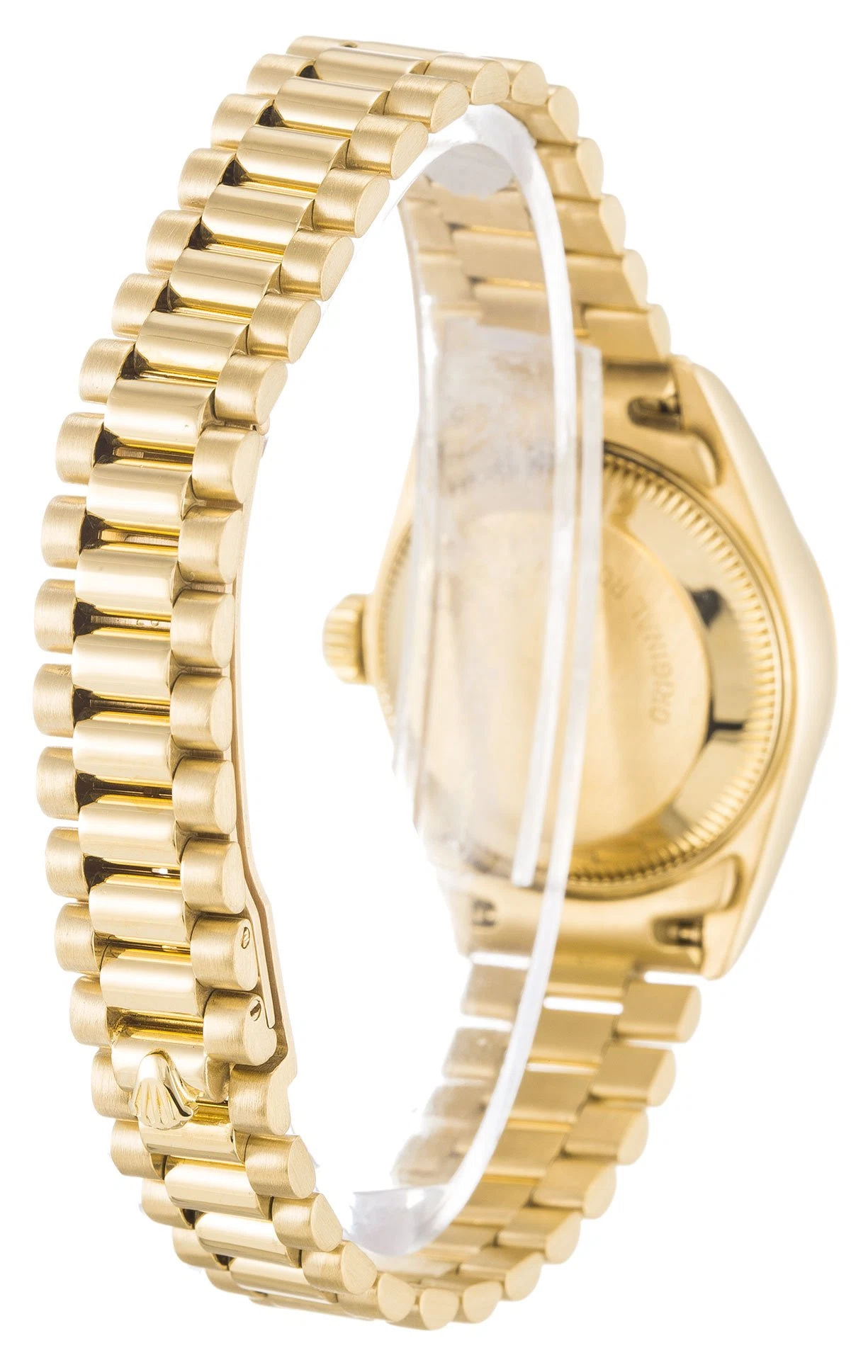Lady-Datejust champagnerfarbenes Zifferblatt 69178 Schrägansicht