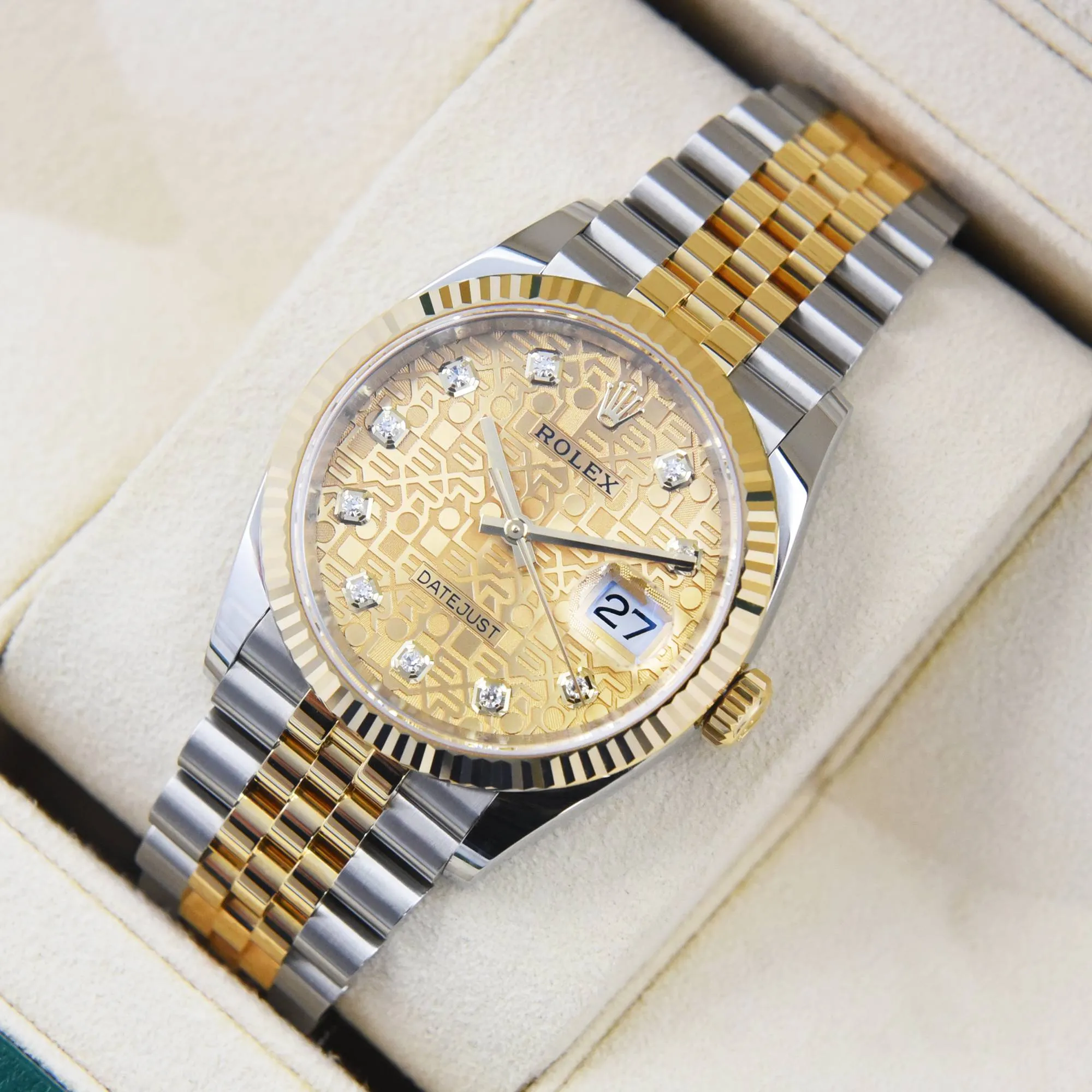 Superclone Datejust Zifferblatt mit Jubilee-Muster 126233 Designdetail