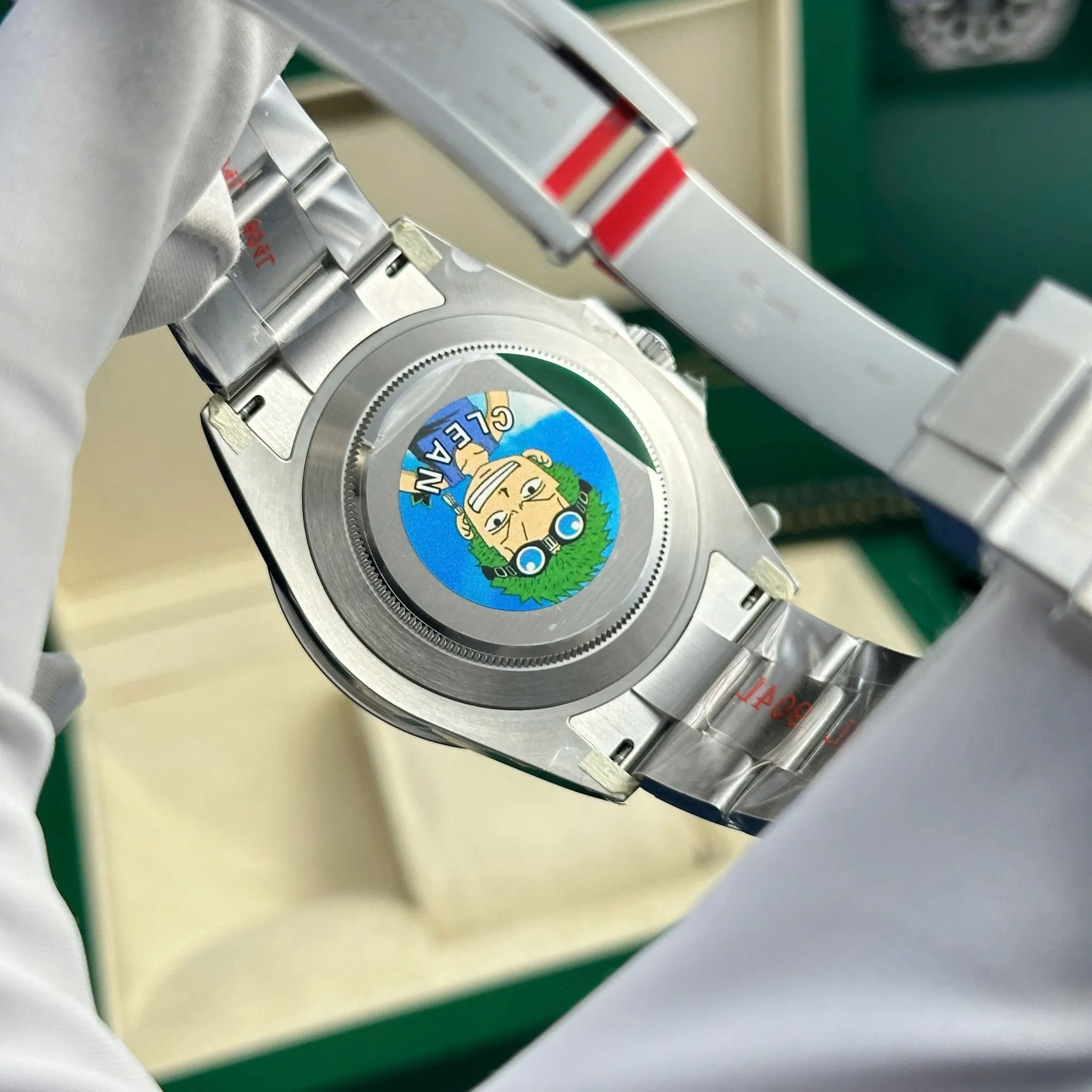Explorer weißes Zifferblatt Oyster Armband