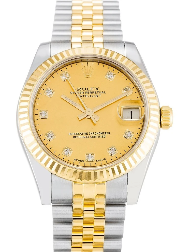 Lady-Datejust champagnerfarbenes Zifferblatt 178273