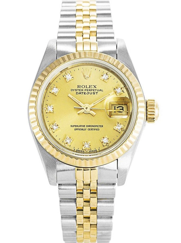 Datejust goldfarbenes Zifferblatt 69173-2