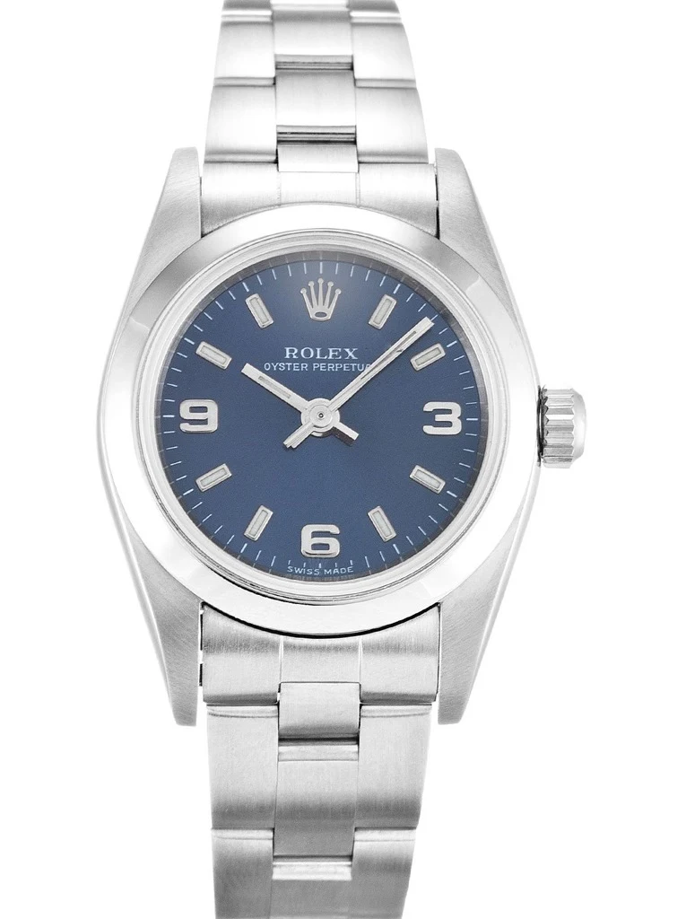 Oyster Perpetual Lady blaues Zifferblatt 76080