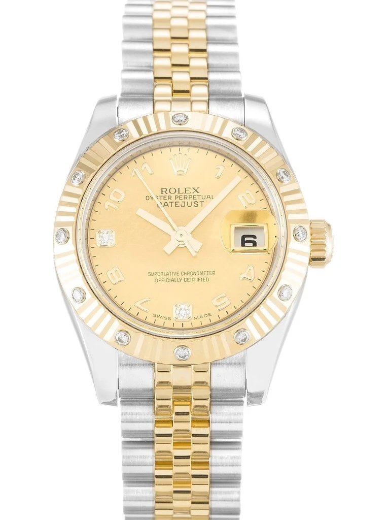 Lady-Datejust champagnerfarbenes Zifferblatt 179313