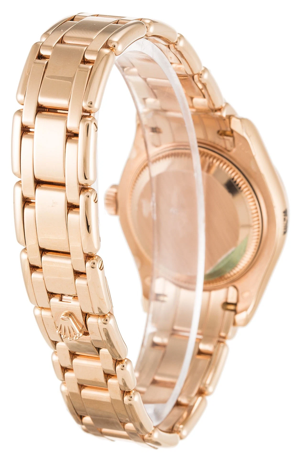 Pearlmaster roséfarbenes Zifferblatt 80315 Schrägansicht