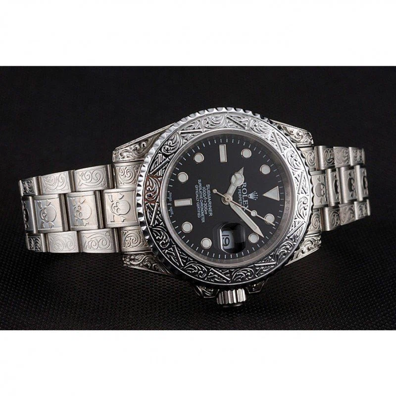 Superclone Submariner schwarzes Zifferblatt 1454093 Nahaufnahme