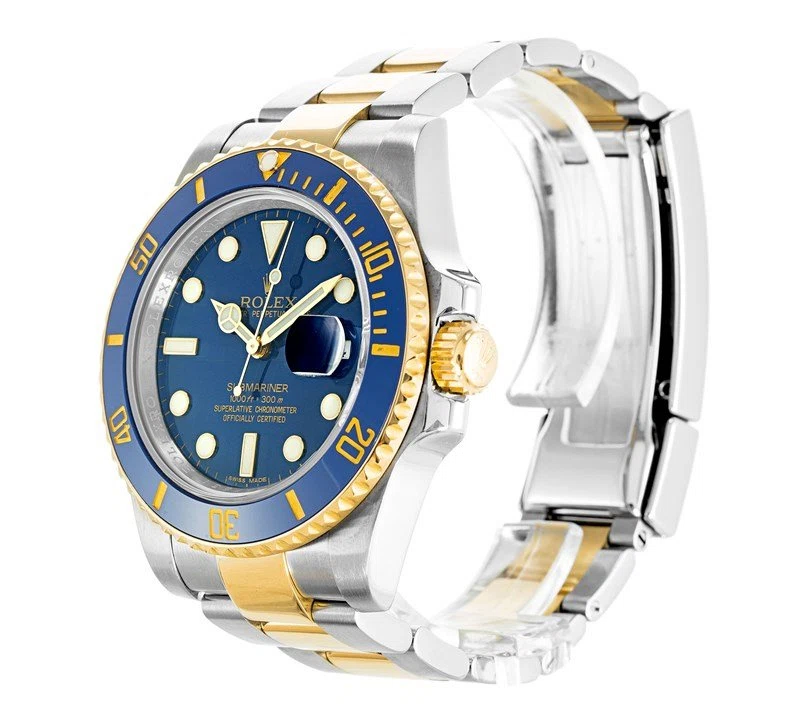 Submariner blaues Zifferblatt 116613LB "Bluesy" Perspektivansicht