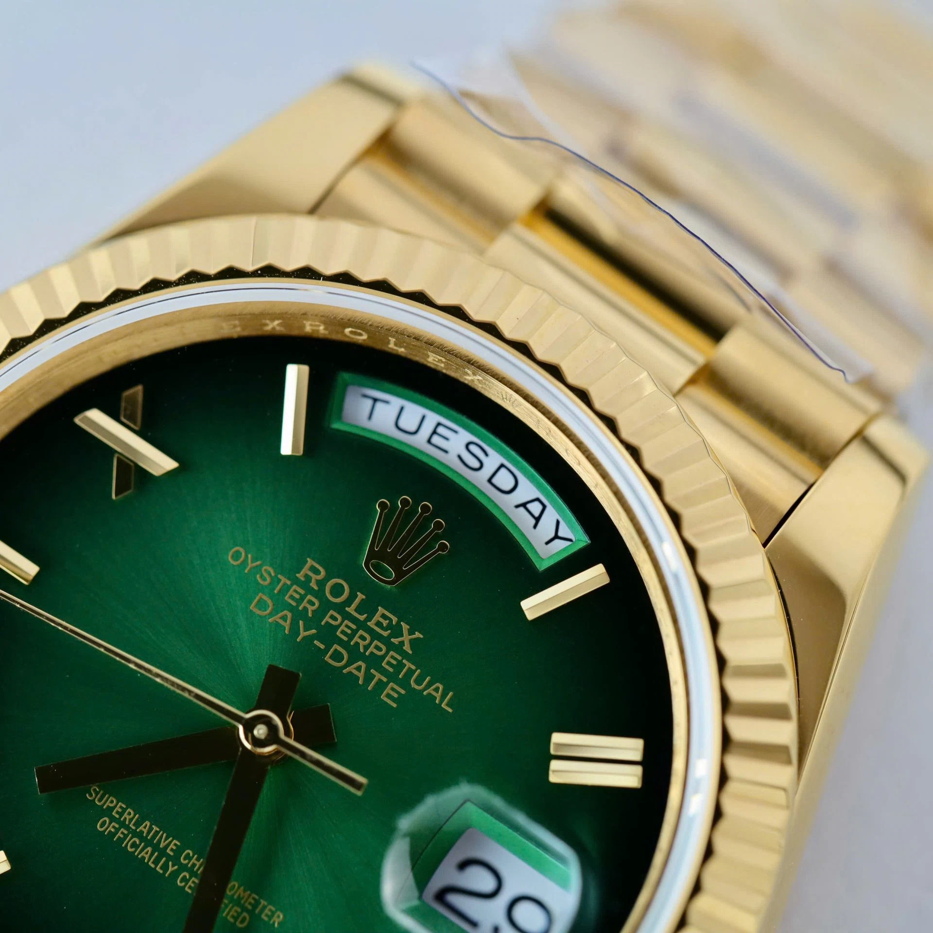 Rolex Day-Date Grünes Ombré-Zifferblatt 228238-0069 40 mm – Superclone – Bild 5