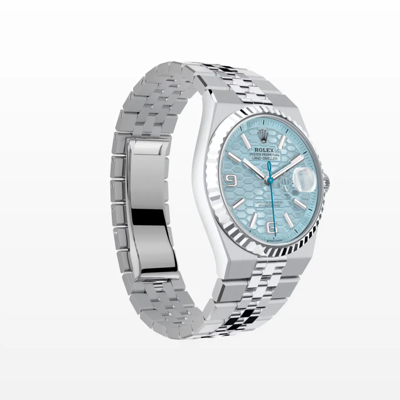 Land-Dweller 36 mm Platin Stilansicht