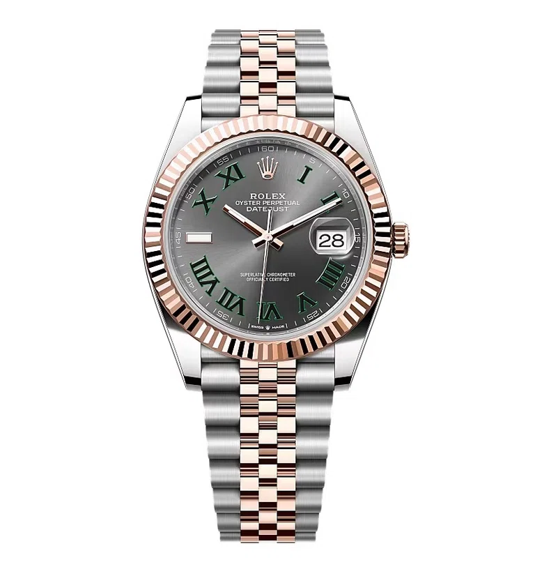Rolex Datejust schiefergraues Zifferblatt mit römischen Indizes 126331-0016 41 mm