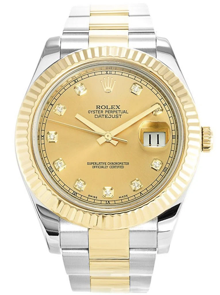 Datejust II goldfarbenes Zifferblatt 116333