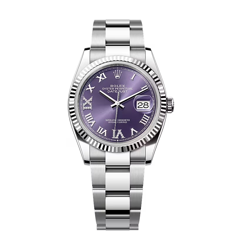 Rolex Datejust violettes Zifferblatt 126234-0022 36 mm