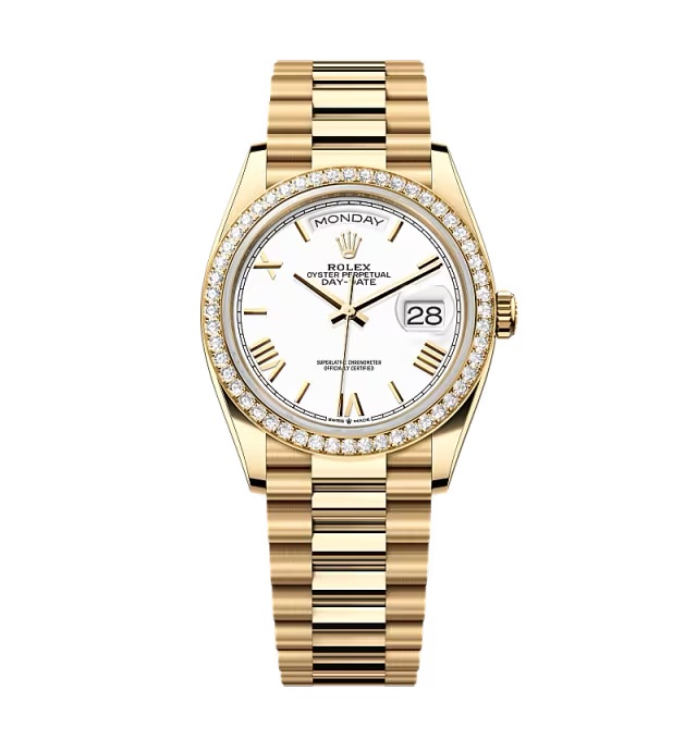 Rolex Day-Date weißes Zifferblatt 128348rbr-0064 36 mm – Superclone