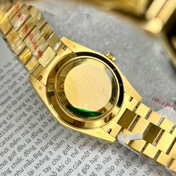 Day-Date champagnerfarbenes Zifferblatt mit Diamantbesatz Lünette Gold Presidential Zifferblatt
