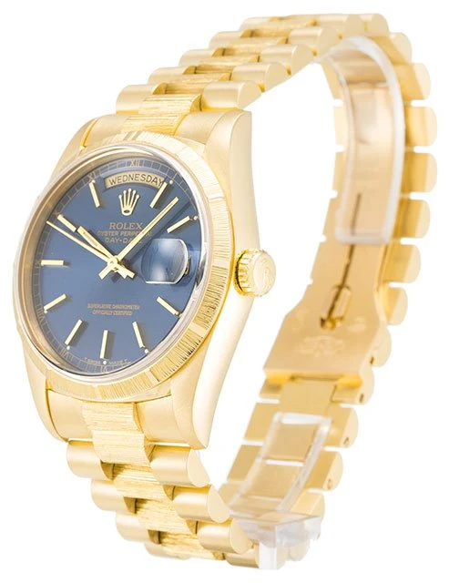 Day-Date blaues Zifferblatt 18248 Perspektivansicht