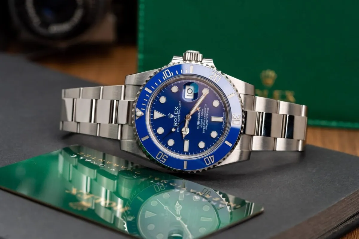 Submariner Smurf blaues Zifferblatt Blau Lünette