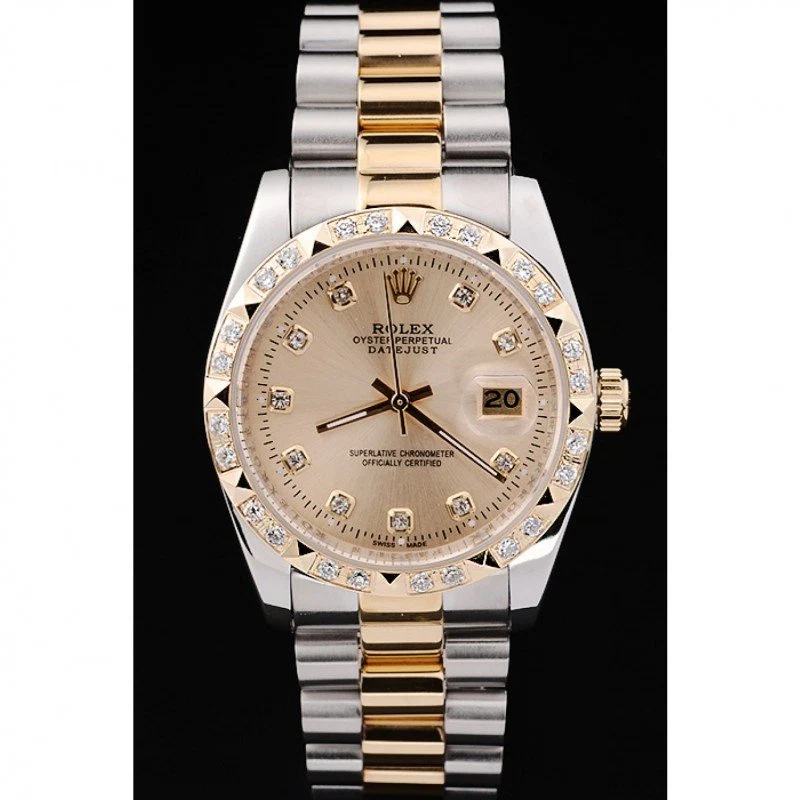 Superclone Datejust goldfarbenes Zifferblatt SRL41 Perspektivansicht