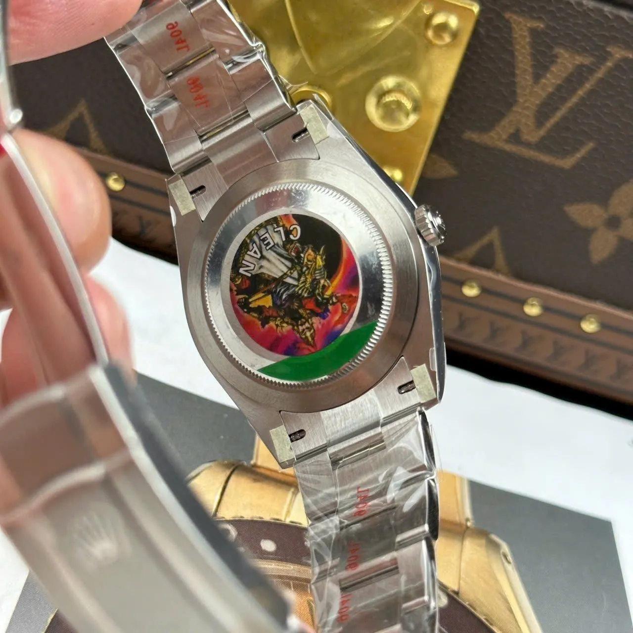 Oyster Perpetual grünes Zifferblatt Smooth Lünette Oyster Perpetual
